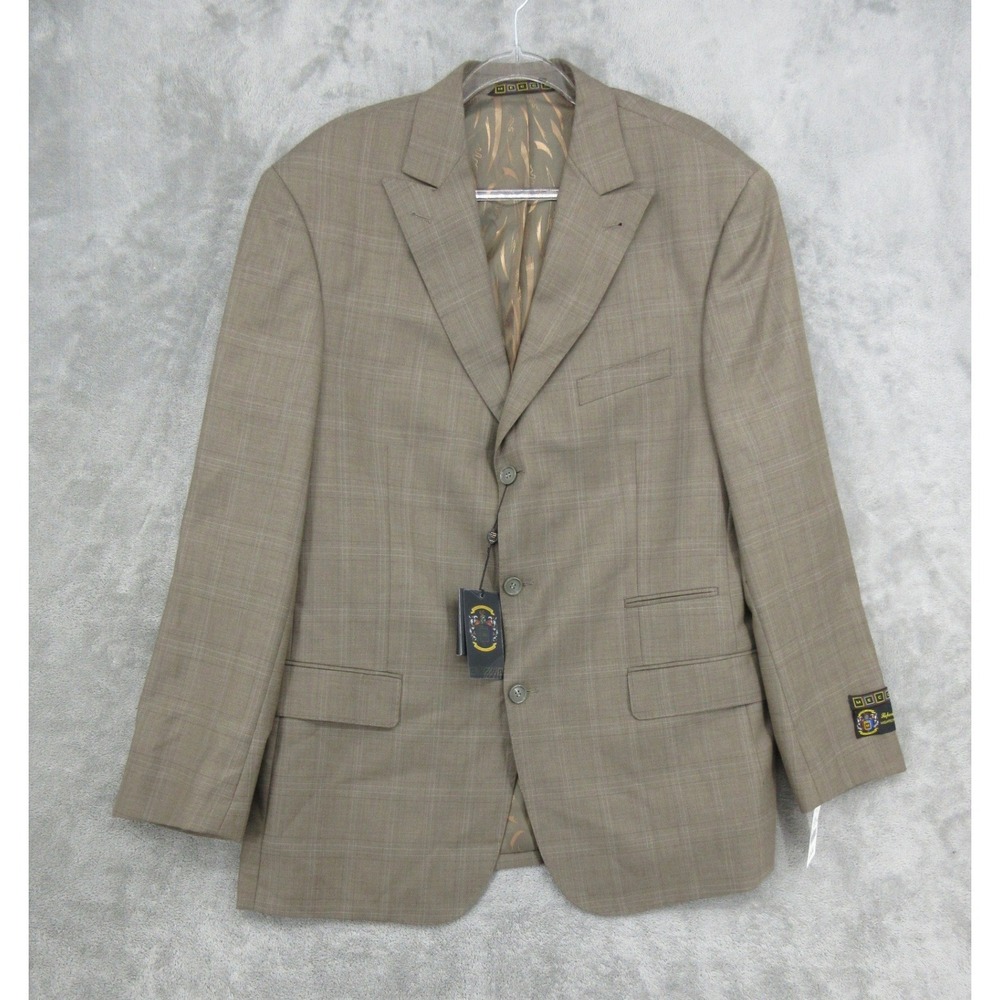 Mecca Sport Coat Mens Size 44R Glen Plaid Superior 150s Hightech Blazer New NWT